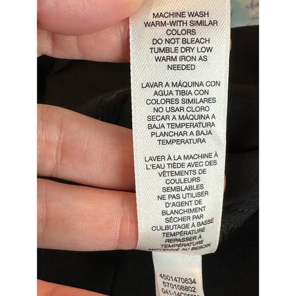 Chico's black flat front cropped pants size 2/ L-12 - Picture 6 of 9